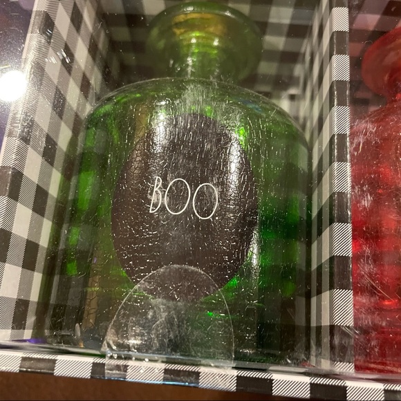 Rae Dunn Glass Potion Bottle Set of 3 TRICK OR TREAT, BOO, SPOOKY BRAND NEW! - Picture 4 of 5
